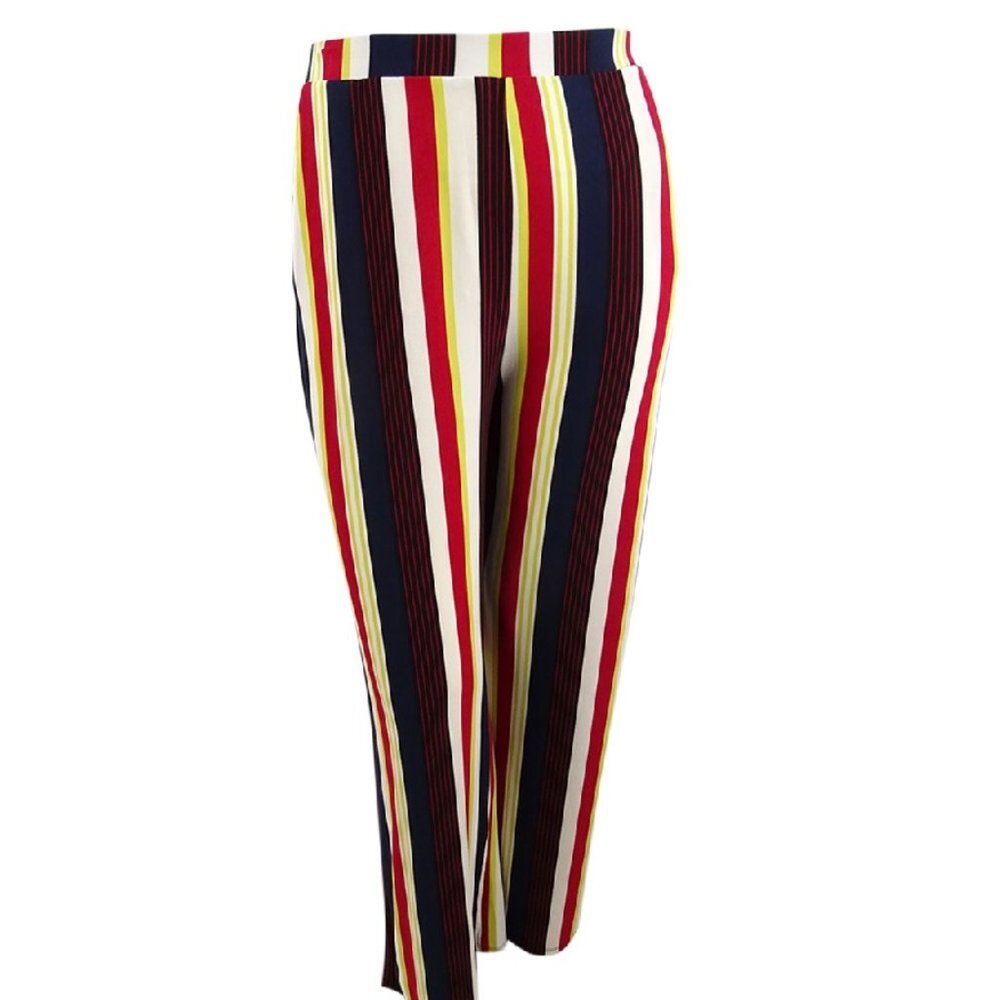 BAR III Women's Striped Wide-Leg Pants